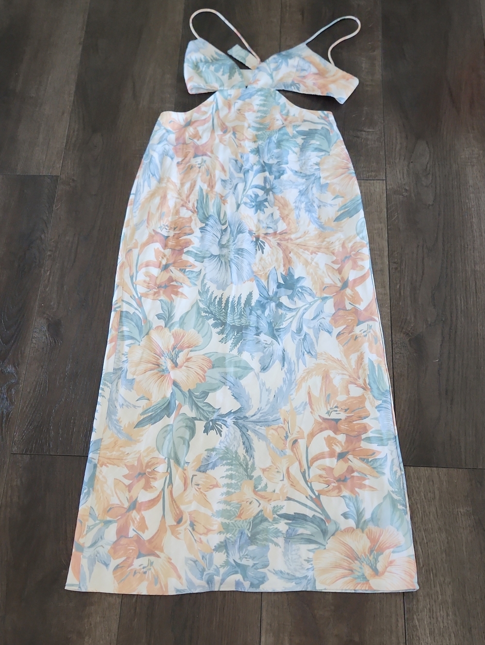 Significant Other Floral Print Jacy Maxi Dress Sz 8 Tropical